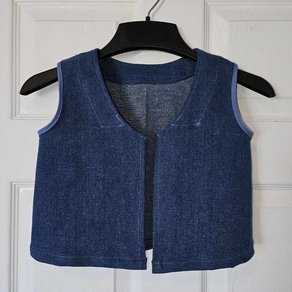 $5 In A Bundle! Handmade NEW child's denim vest 5-6 years